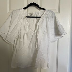 White Short Sleeve Blouse